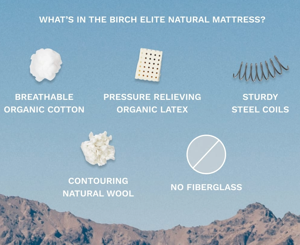 Birch Elite Hybrid Natural Mattress - QUEEN FLOOR SAMPLE MATTRESS ONLY - REG. PRICE $3749 - SALE PRICE - $1124  SOLD!!!